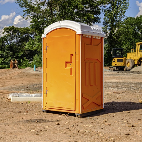 how often are the portable restrooms cleaned and serviced during a rental period in Pomona